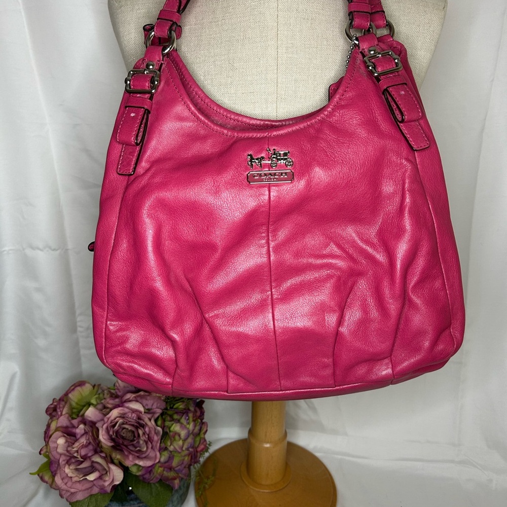 Coach Pink Leather Shoulder Bag